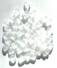 50 8mm Transparent Matte Crystal Glass Heart Beads